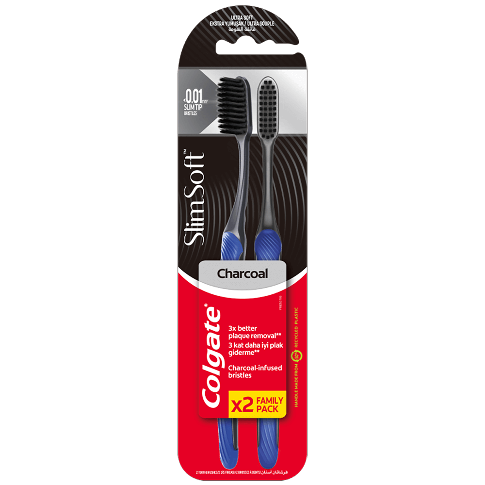 Colgate® Slim Soft® Charcoal 2 Pack