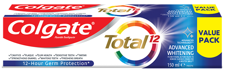 Colgate® Total® 12 Advanced Whitening, Multi-benefit Toothpaste