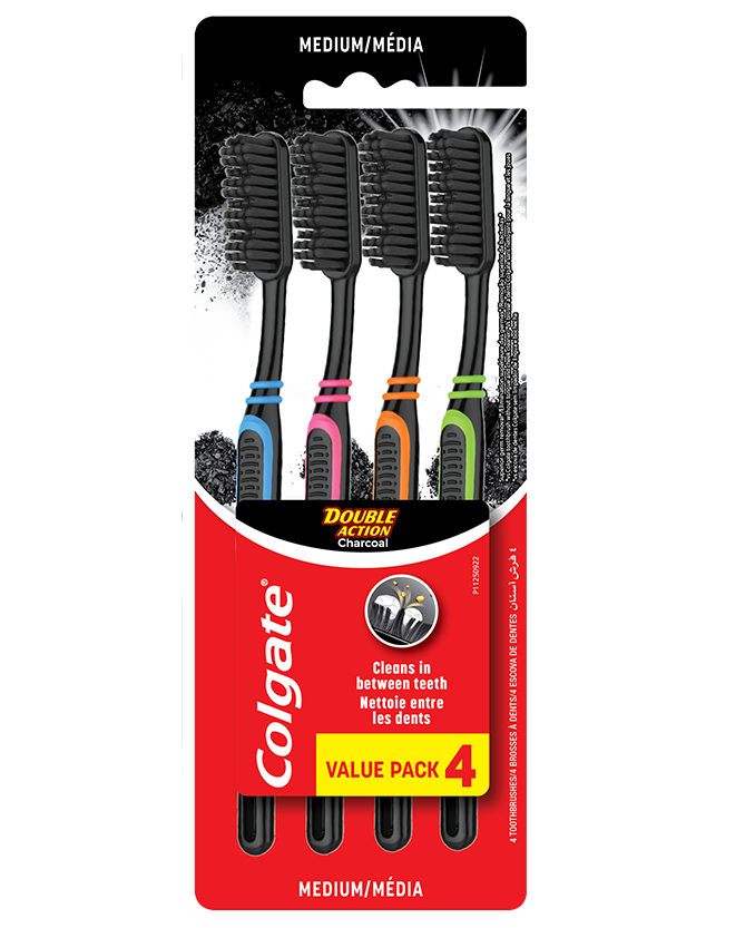 Colgate® Double Action Charcoal 4 pack