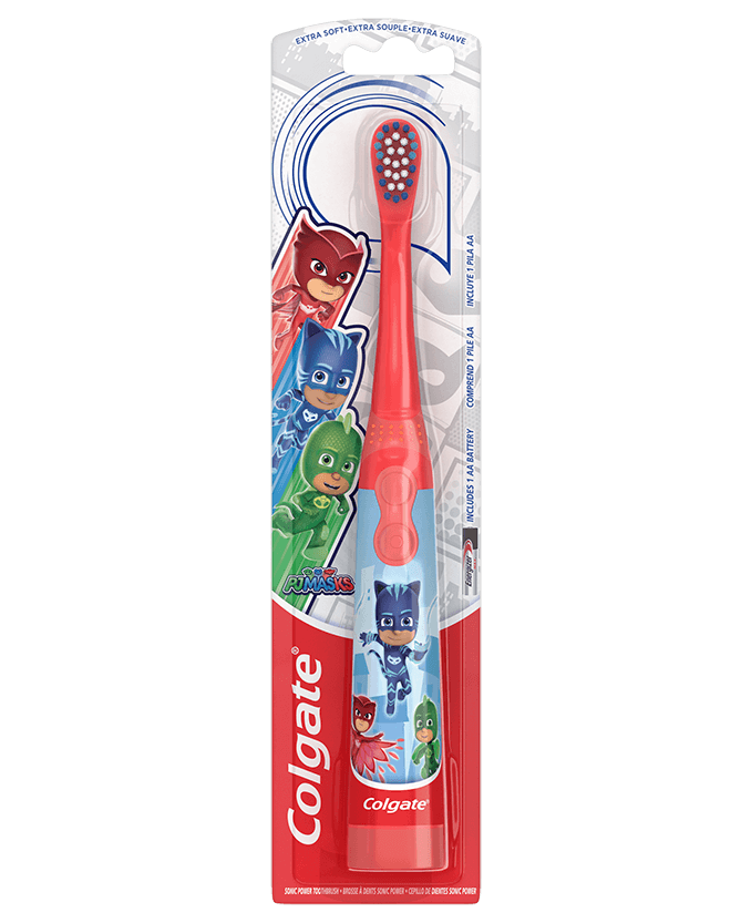 Packshot of Colgate<sup>®</sup> Kids Powered Toothbrush, PJ Masks