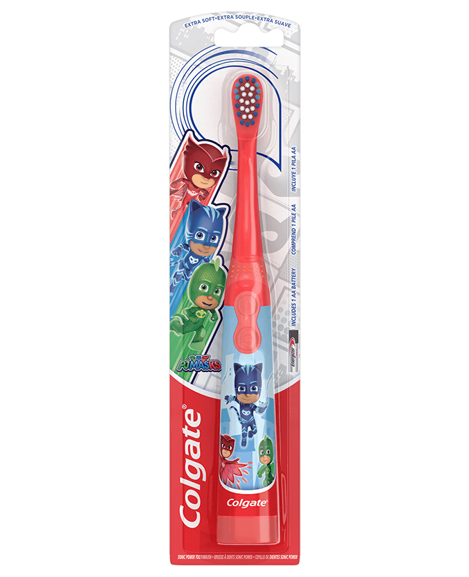 Packshot of Colgate<sup>®</sup> Kids Powered Toothbrush, PJ Masks