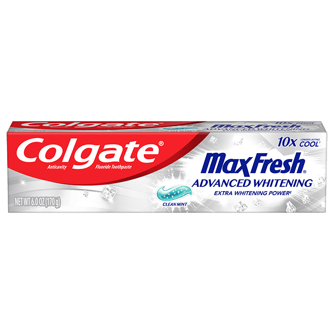 Packshot of Colgate<sup>®</sup> Max Fresh<sup>®</sup> Advanced Whitening