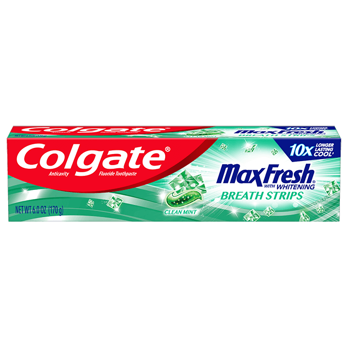 Packshot of Colgate<sup>®</sup> Max Fresh<sup>®</sup>With Mini Breath Strips Clean Mint