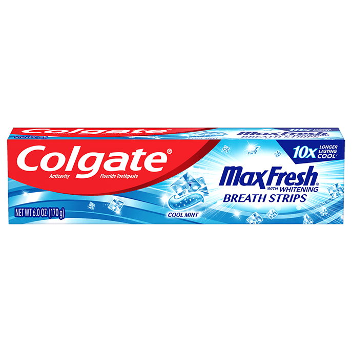 Packshot of Colgate<sup>®</sup> Max Fresh<sup>®</sup> With Mini Breath Strips Cool Mint