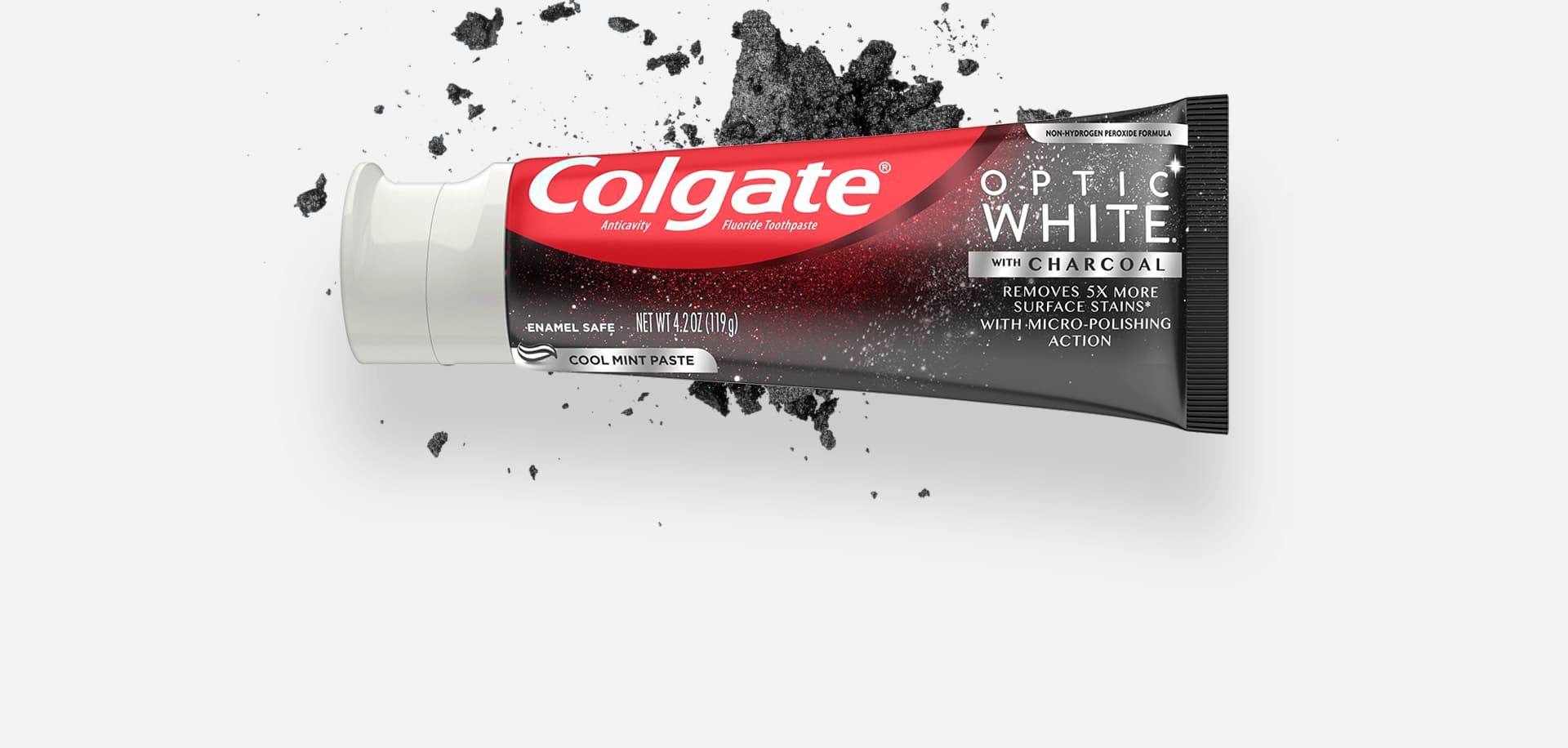 Colgate Optic White with Charcoal Whitening Toothpaste Tube