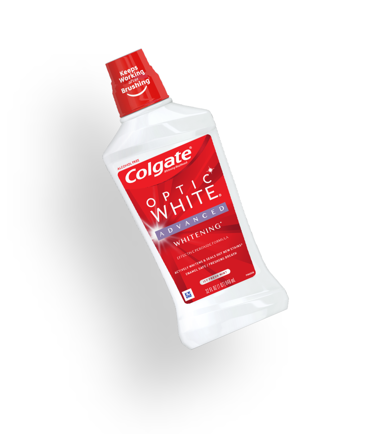Packshot of Colgate<sup>®</sup> Optic White<sup>®</sup> Whitening Mouthwash