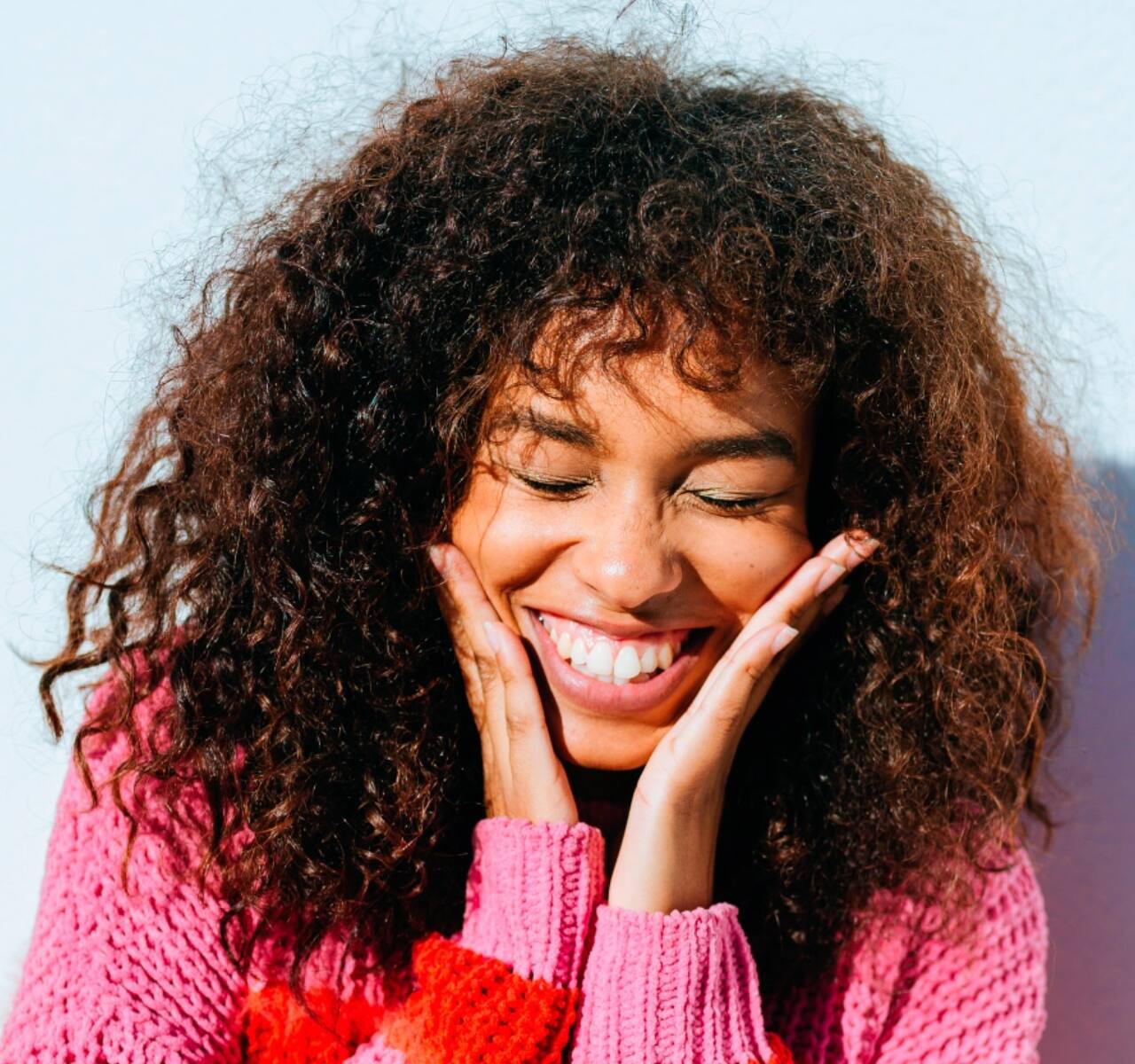 woman smiling