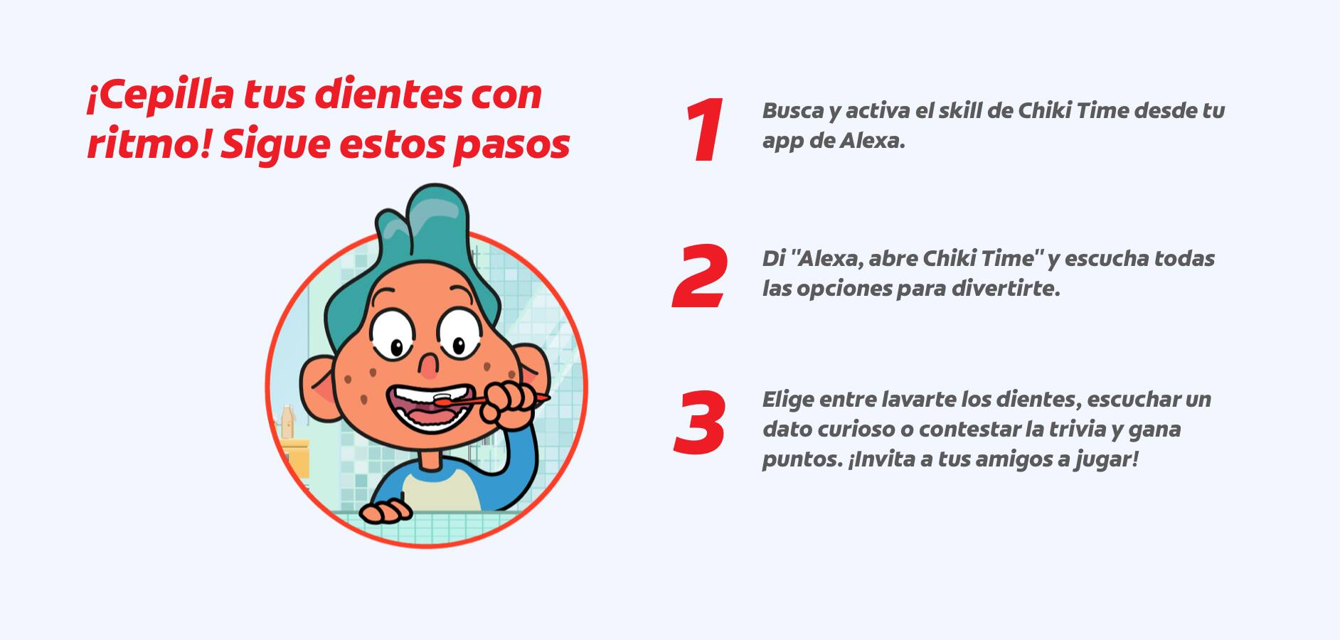 Pasos para cepillar tus dientes con ritmo Pasos para cepillar tus dientes con ritmo