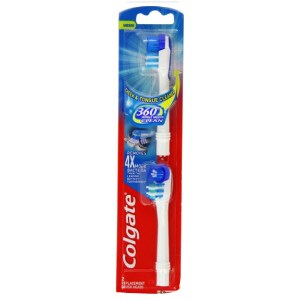 Colgate® 360º Суперчистота Всей Полости Рта, Питаемая От Батарей, Средней Жесткости, Сменные Насадки