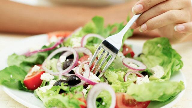 A plate with a salad