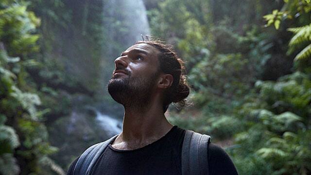 A young man enjoying outdoors