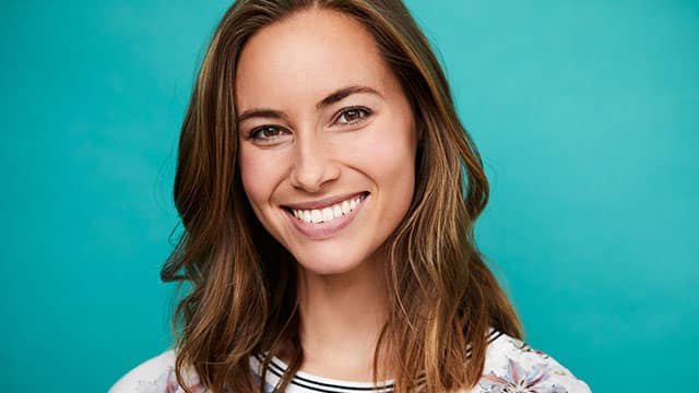 A woman smiling A woman smiling