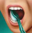 วิธีการแปรงฟันที่ถูกต้อง - แปรงเบา ๆ ด้านนอน ใน และบริเวณบดเขี้ยวอาหาร