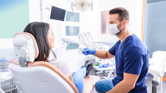 Girl with a dentist