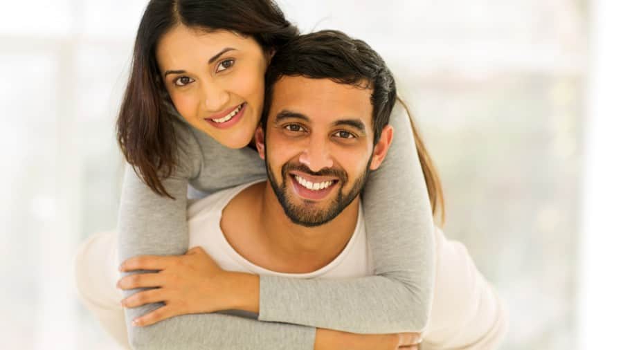 A couple enjoying their life after using right oral care products