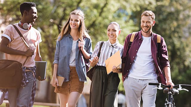 group of students smiling