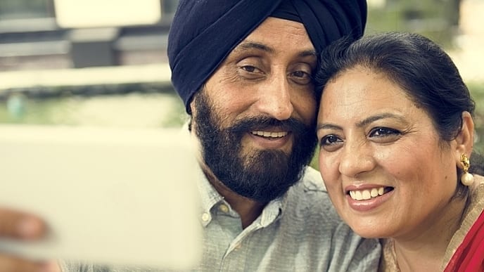 couple with tooth veneers