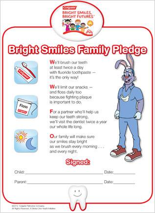 Bright Smiles Oral Health Family Pledge Bright Smiles Oral Health Family Pledge