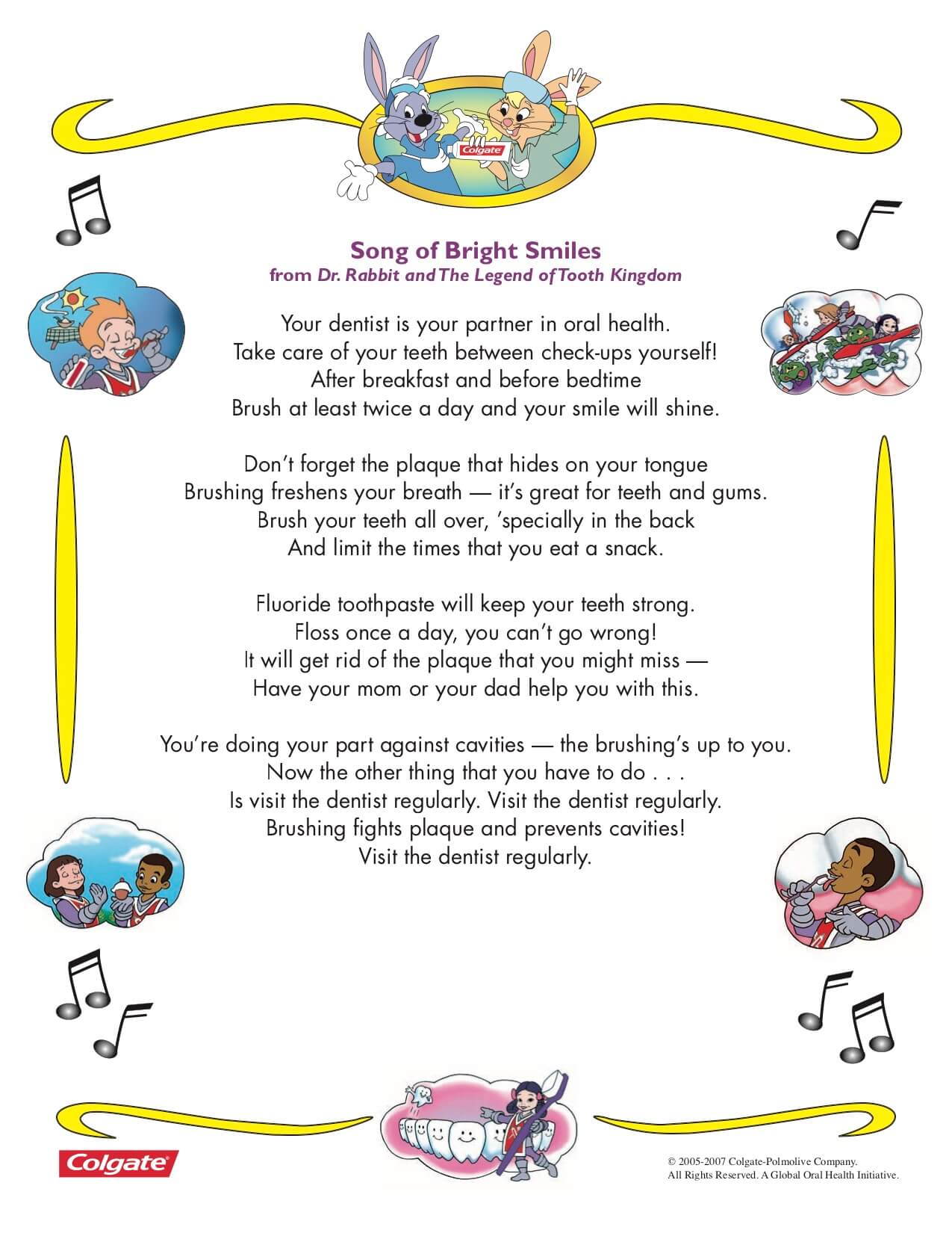 Song of Bright Smiles Lyric