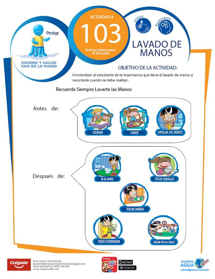 Actividad 103: Lavado de manos Docente