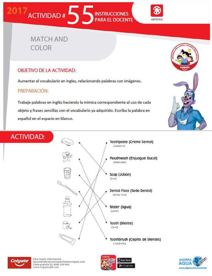Actividad 55: Match and Color - Docente