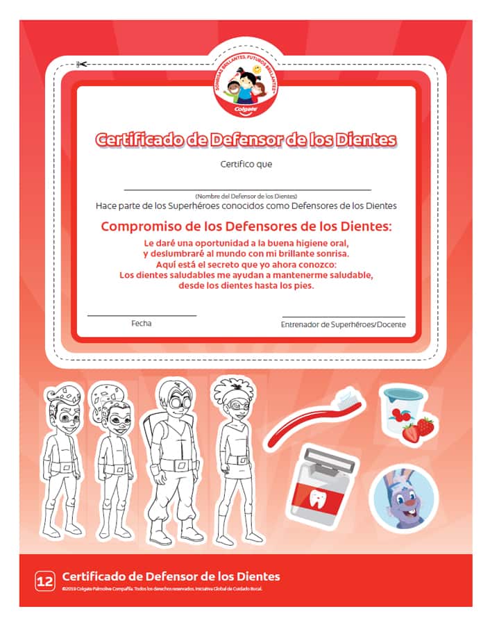Certificado de Defensor de los Dientes