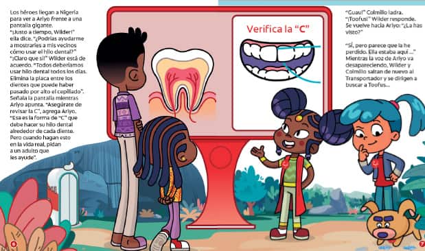 Regreso del Sistema Molar; La búsqueda del libro de cuentos de Toofus Páginas 6-7