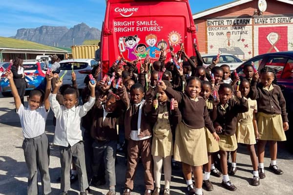 Children celebrating at school