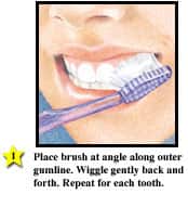 how to brush gum line - colgate my
