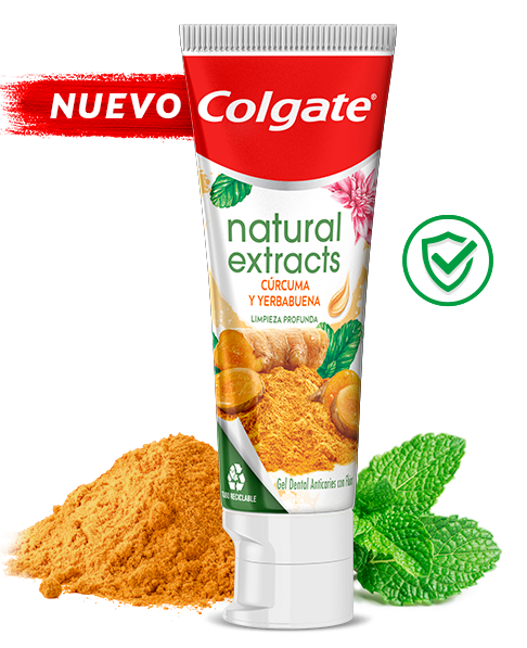 Colgate® Natural Extracts Cúrcuma y Yerbabuena Presentación