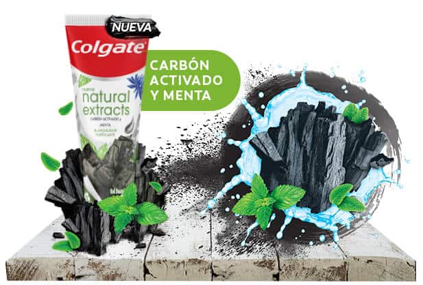 Colgate® Natural extracts Blanqueador, con carbón activado