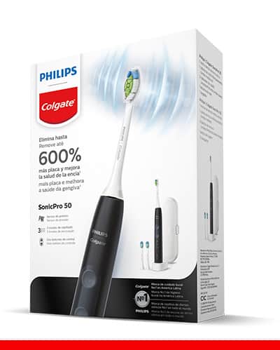 Philips Colgate SonicPro 70. Elimina hasta un 900% más placa y mejora la salud de las encías hasta 7 veces