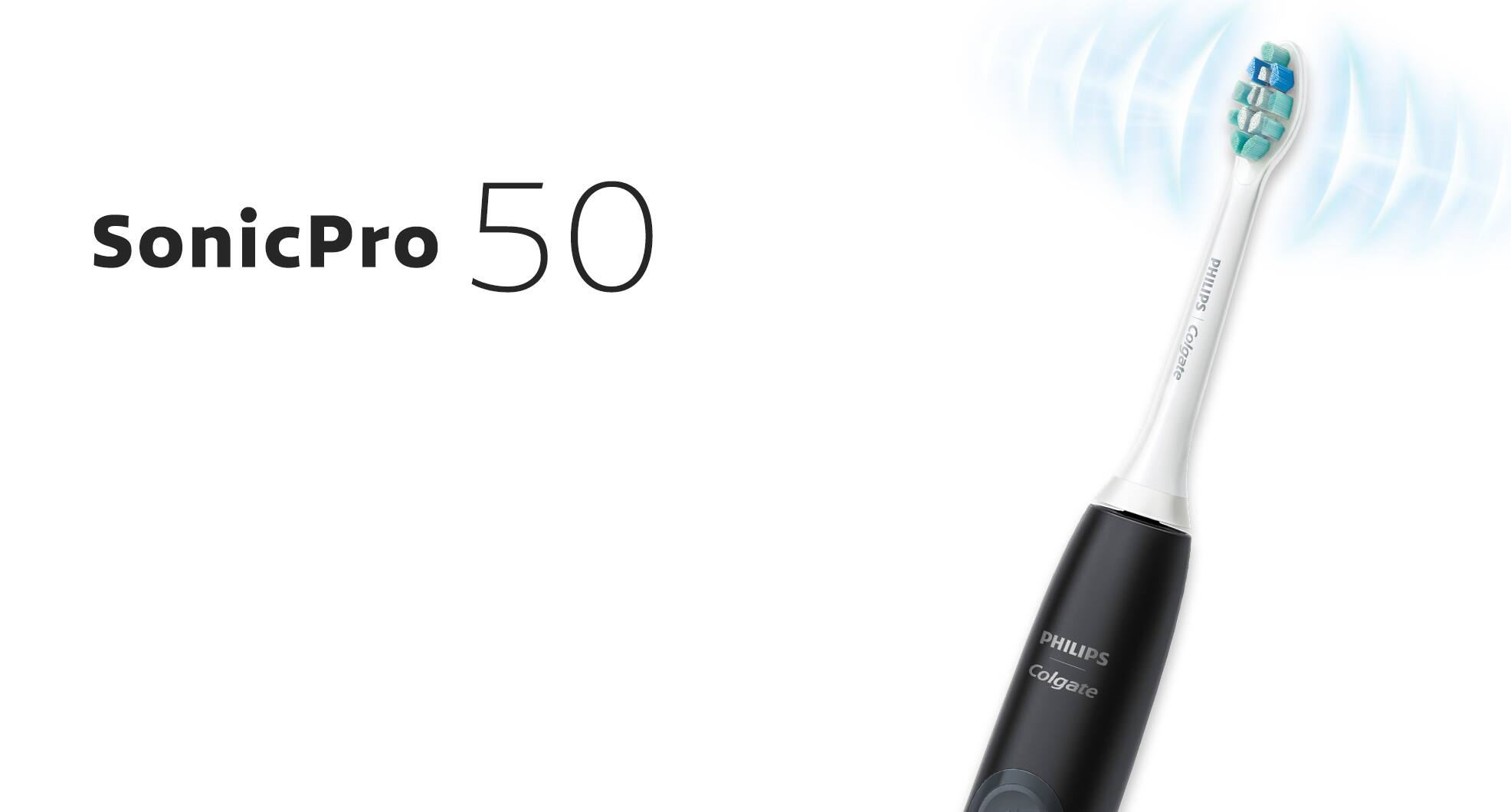 Philips Colgate SonicPro 50. Elimina hasta un 600% más de placa y mejora la salud de las encías Philips Colgate SonicPro 50. Elimina hasta un 600% más de placa y mejora la salud de las encías