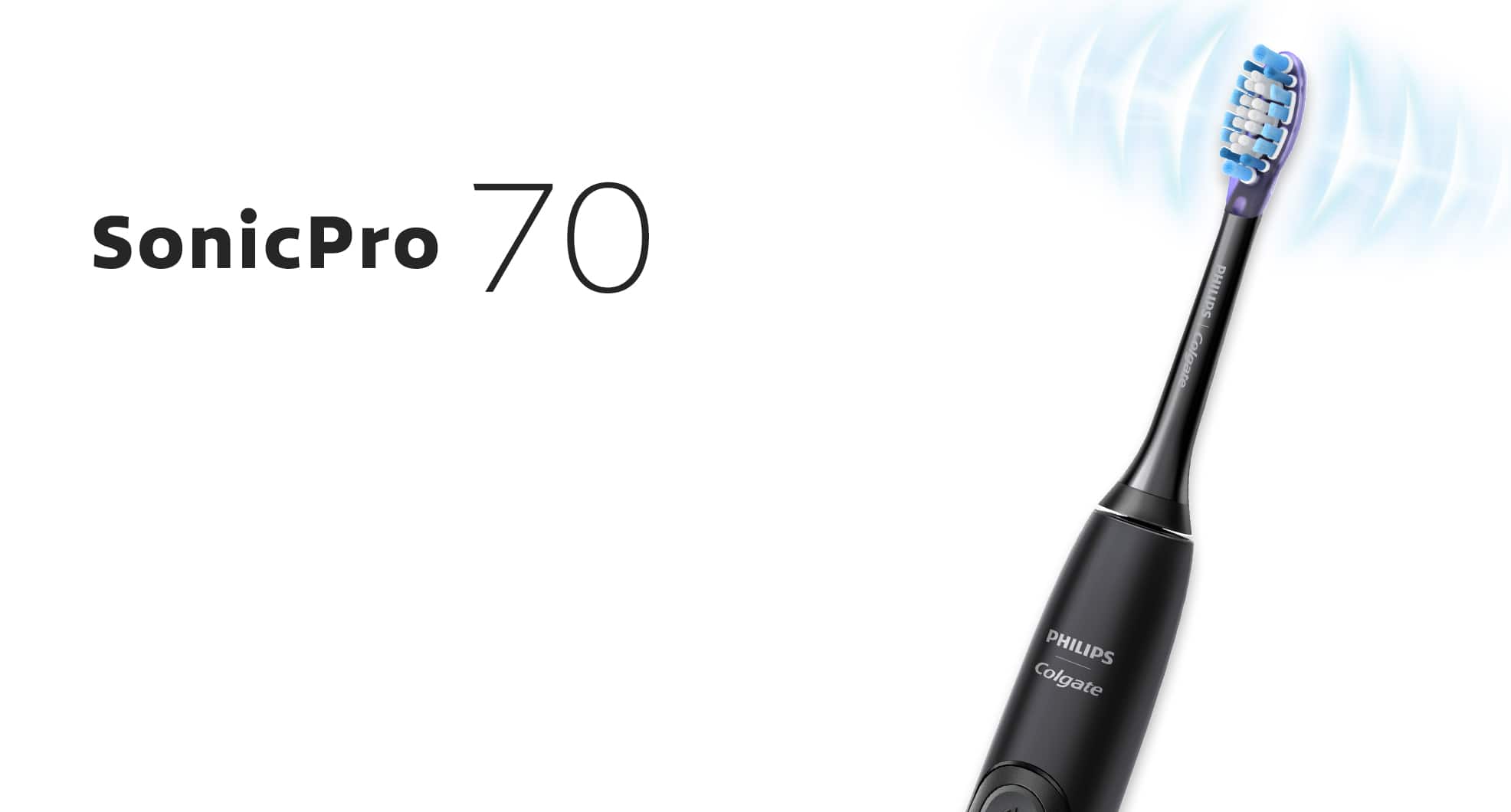Philips Colgate SonicPro 70. Elimina hasta un 900% más placa y mejora la salud de las encías hasta 7 veces Philips Colgate SonicPro 70. Elimina hasta un 900% más placa y mejora la salud de las encías hasta 7 veces