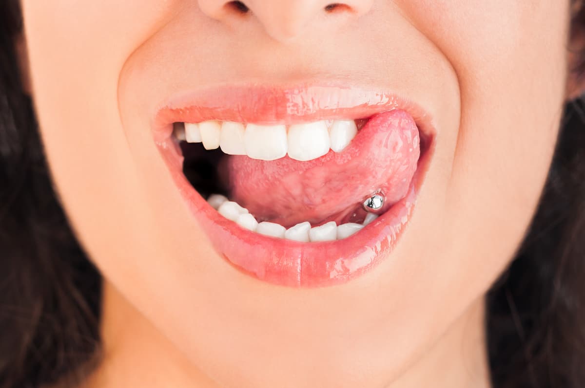 Oral piercing
