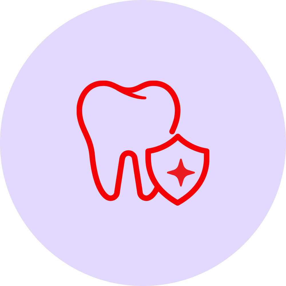 Tooth and shield icon to illustrate clinically tested