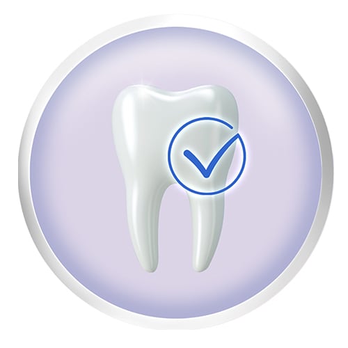 Tooth with check mark