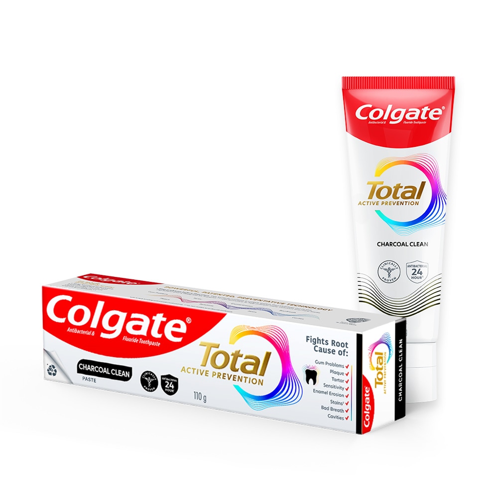 Ubat Gigi Colgate® Total Pencegahan Aktif  - Charcoal Clean