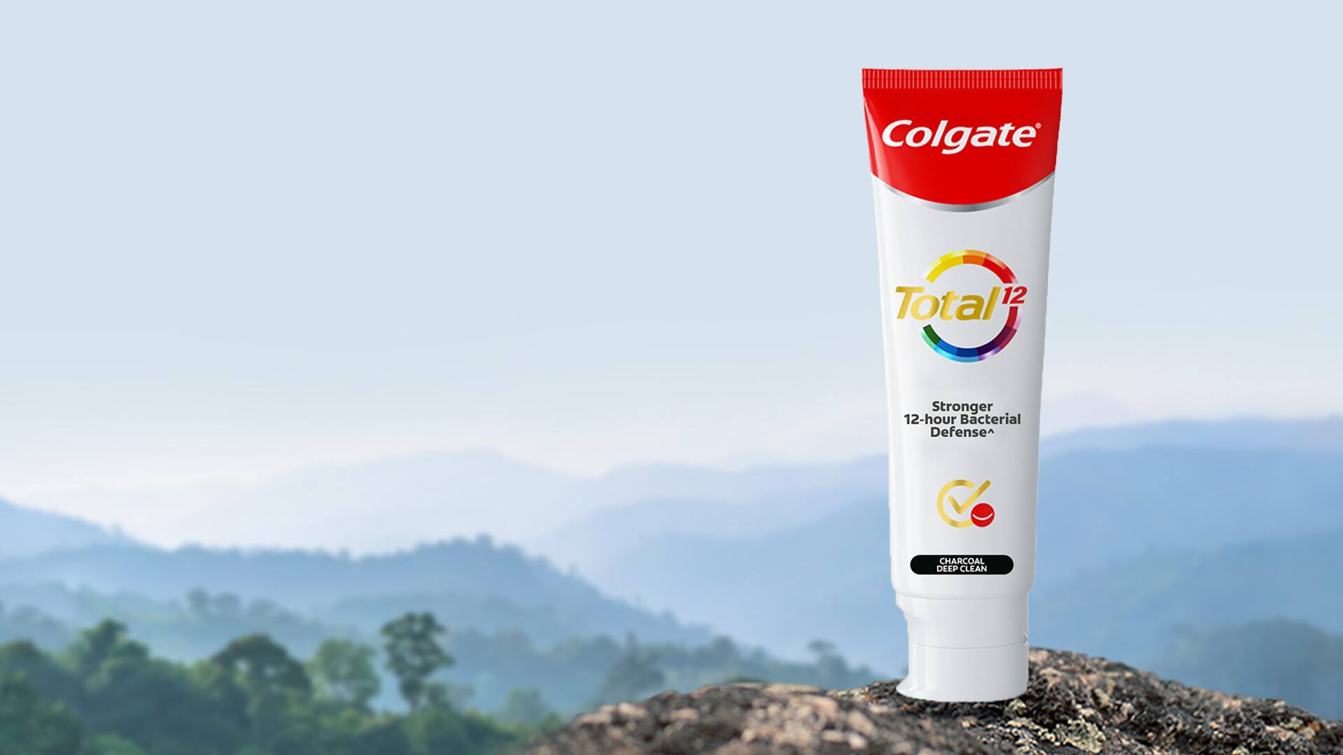 colgate total mountain forest background