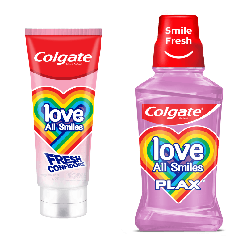 Toothpaste and Mouthwash Love Smiles