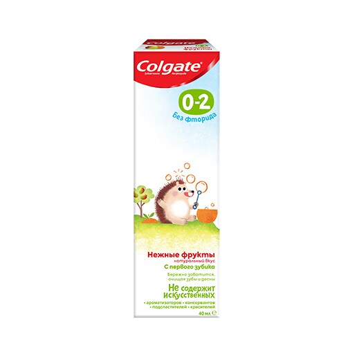 Colgate® 0-2 Нежные Фрукты Детская Зубная Паста Без Фторида