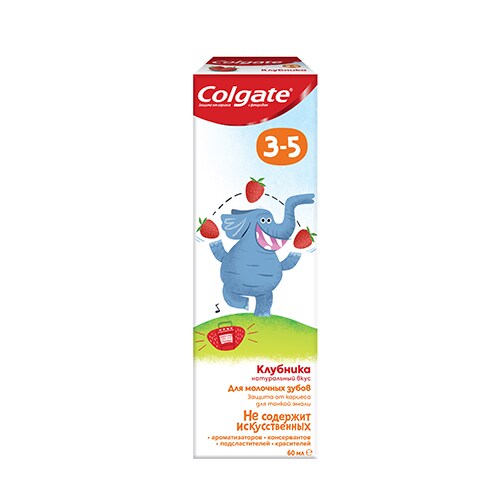 Colgate 3-5 Клубника Детская Зубная Паста С Фторидом