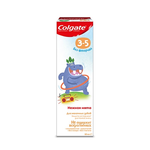 Colgate 3-5 Нежная Мята Детская Зубная Паста Без Фторида