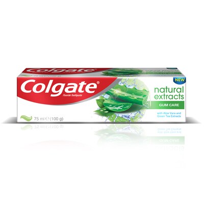 Colgate<sup>®</sup> Natural Extracts Diş Eti Bakımı, Aloe Vera Ve Yeşil Çay Özlü Diş Macunu