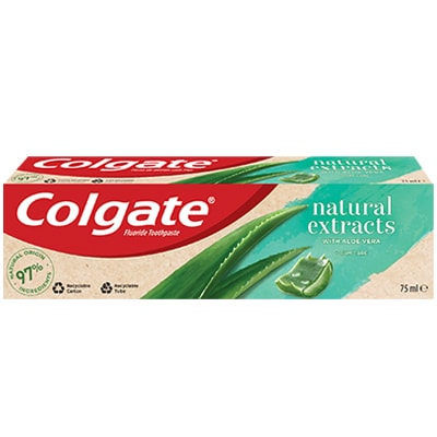 Colgate<sup>®</sup> Natural Extracts Diş Eti Bakımı, Aloe Vera Ve Yeşil Çay Özlü Diş Macunu
