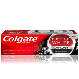 Colgate<sup>®</sup> Optic White Aktif Kömür Diş Macunu