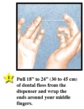 how to hold floss properly - colgate sg