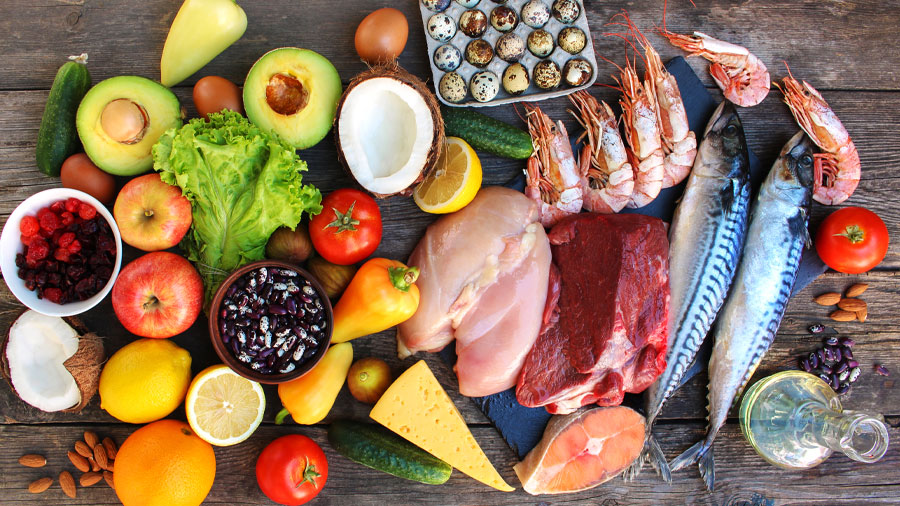 Fresh and healthy food on a table