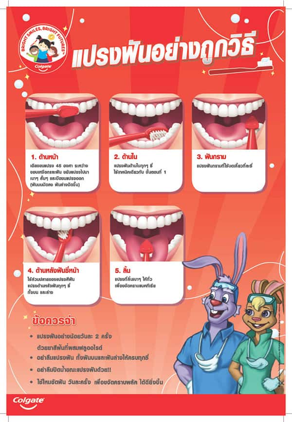  โปสเตอร์ แปรงฟันอย่างถูกวิธี