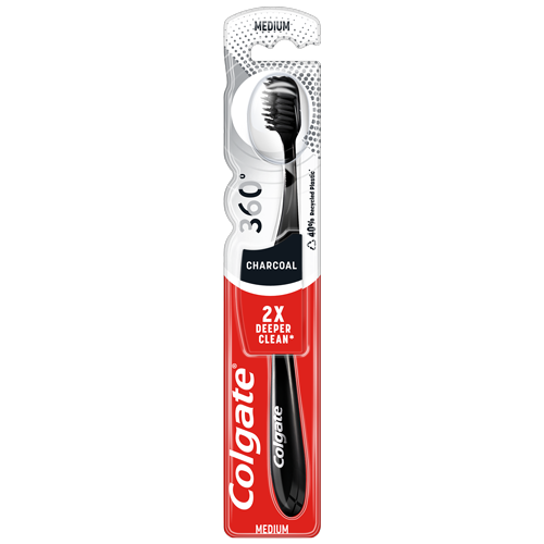 Packshot of Colgate<sup>®</sup> 360<sup>®</sup> Charcoal Toothbrush Soft